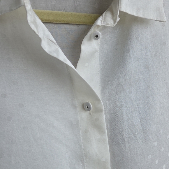 The Kooples Silk-Blend Jacquard Dot Top - Picture 5 of 7